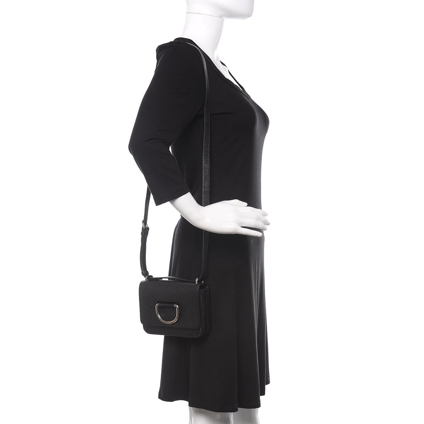 Goatskin Mini D-Ring Bag Black