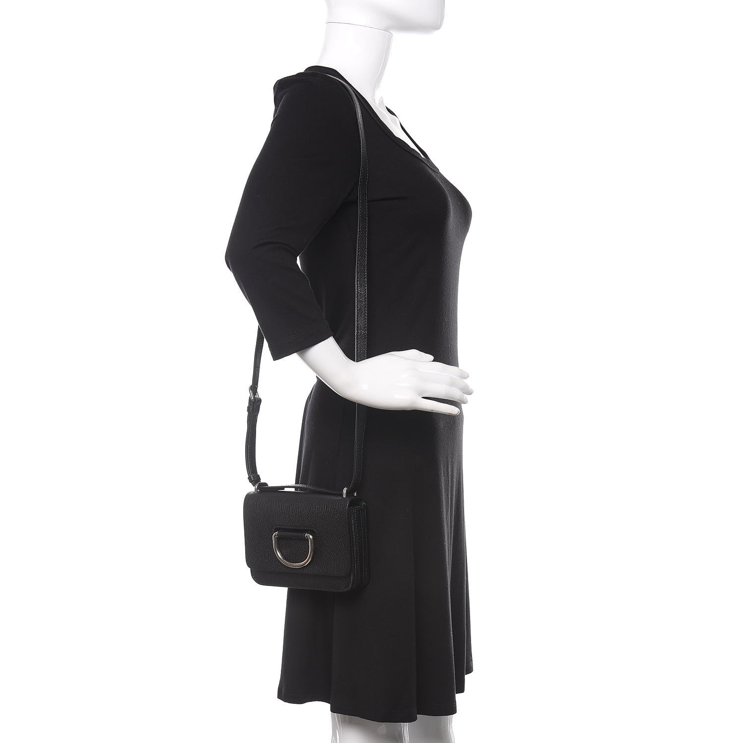 Burberry Goatskin Mini D-Ring Bag Black 2 of 9