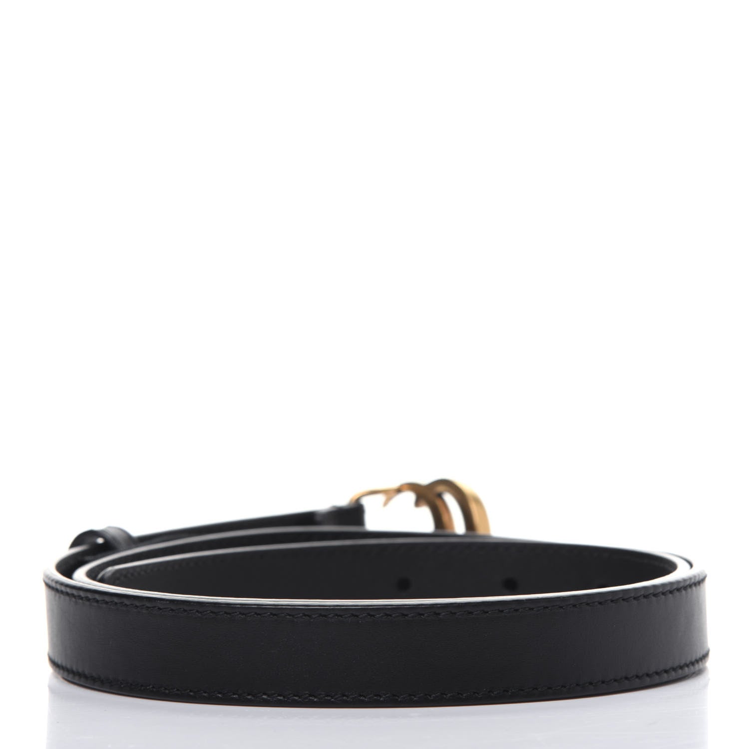 Gucci Calfskin Double G 20mm Belt 80 32 Black 2 of 6