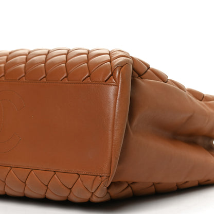 Chanel Lambskin Quilted Medium New Bubble North South Tote Brown 10 of 10