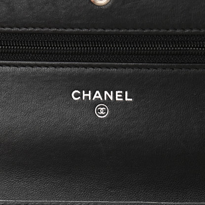 Chanel Lambskin Quilted Wallet On Chain WOC Black 6 of 11