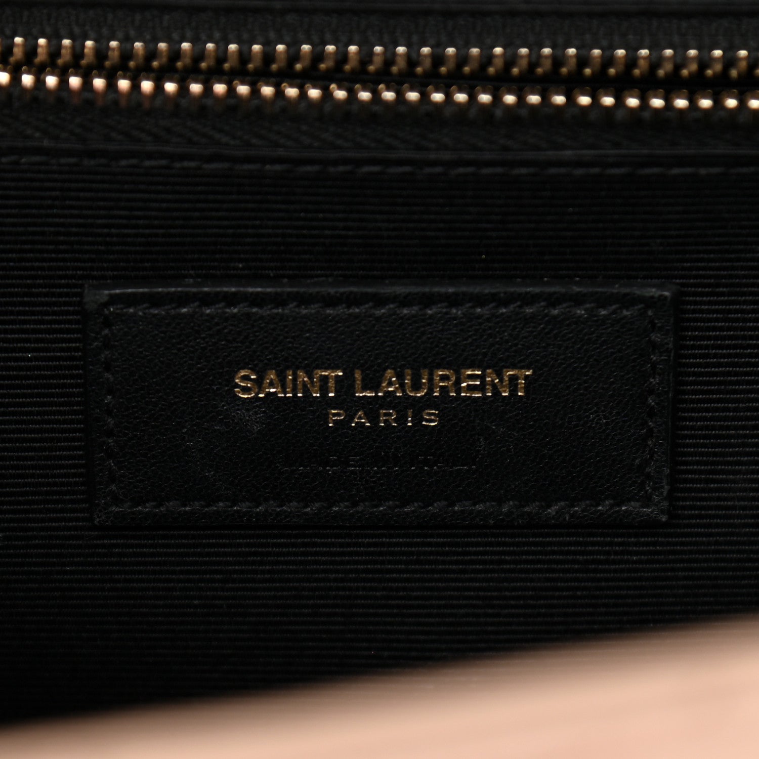 Saint Laurent Grain De Poudre Matelasse Chevron Large Monogram Satchel Dark Beige 6 of 11