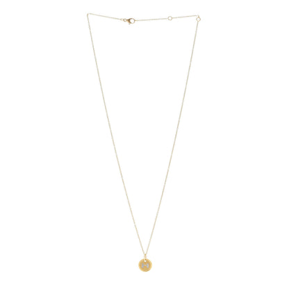 David Yurman 18K Yellow Gold Diamond Initial H Charm Necklace 3 of 6