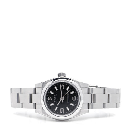 Rolex Stainless Steel 26mm Oyster Perpetual Watch Black 176200 2 of 5