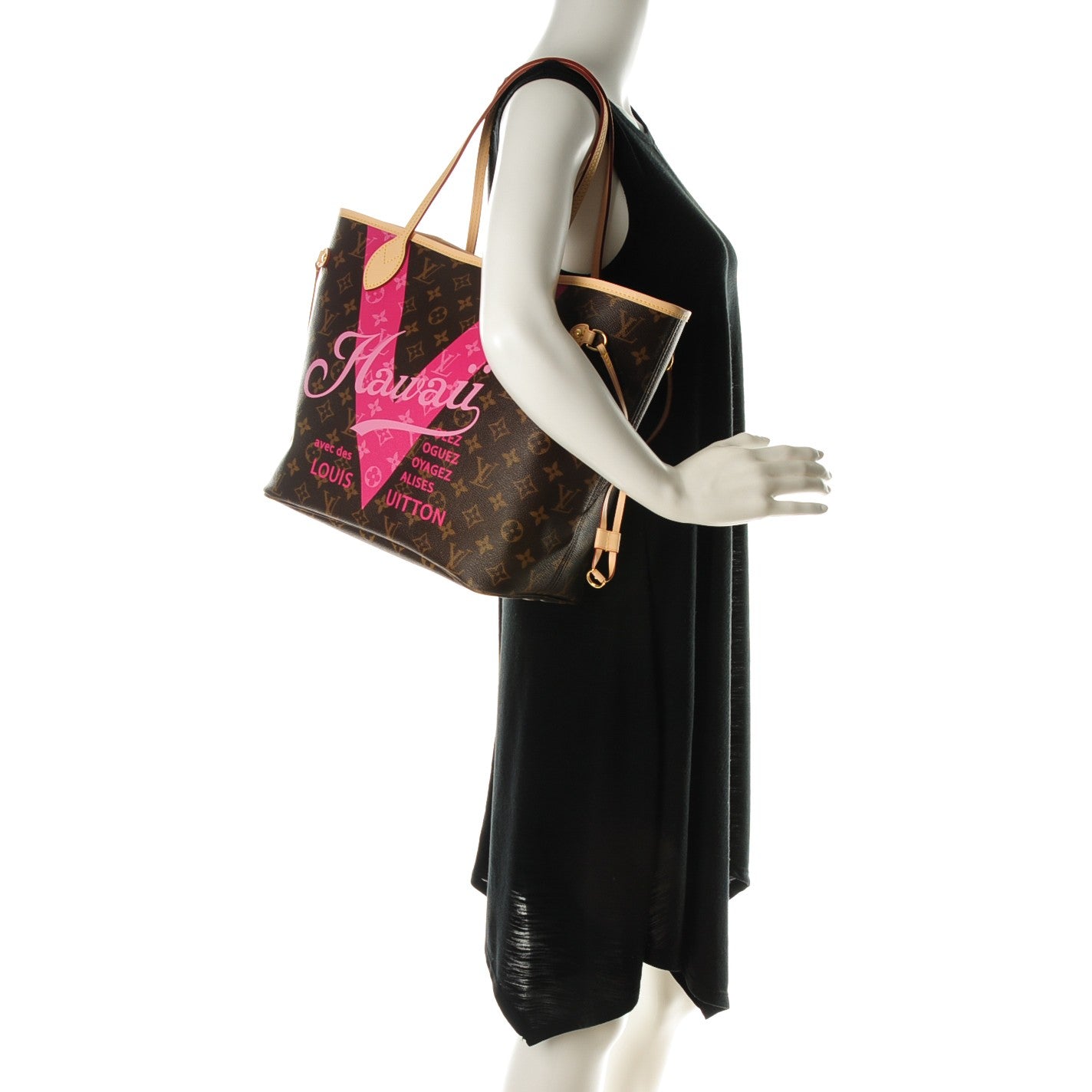 Monogram Hawaii V Neverfull MM Hot Pink