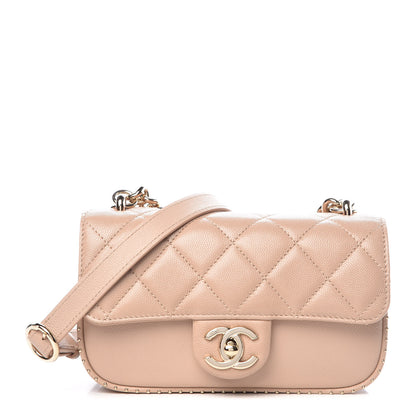 Chanel Caviar Quilted Mini Studded Flap Beige 1 of 11
