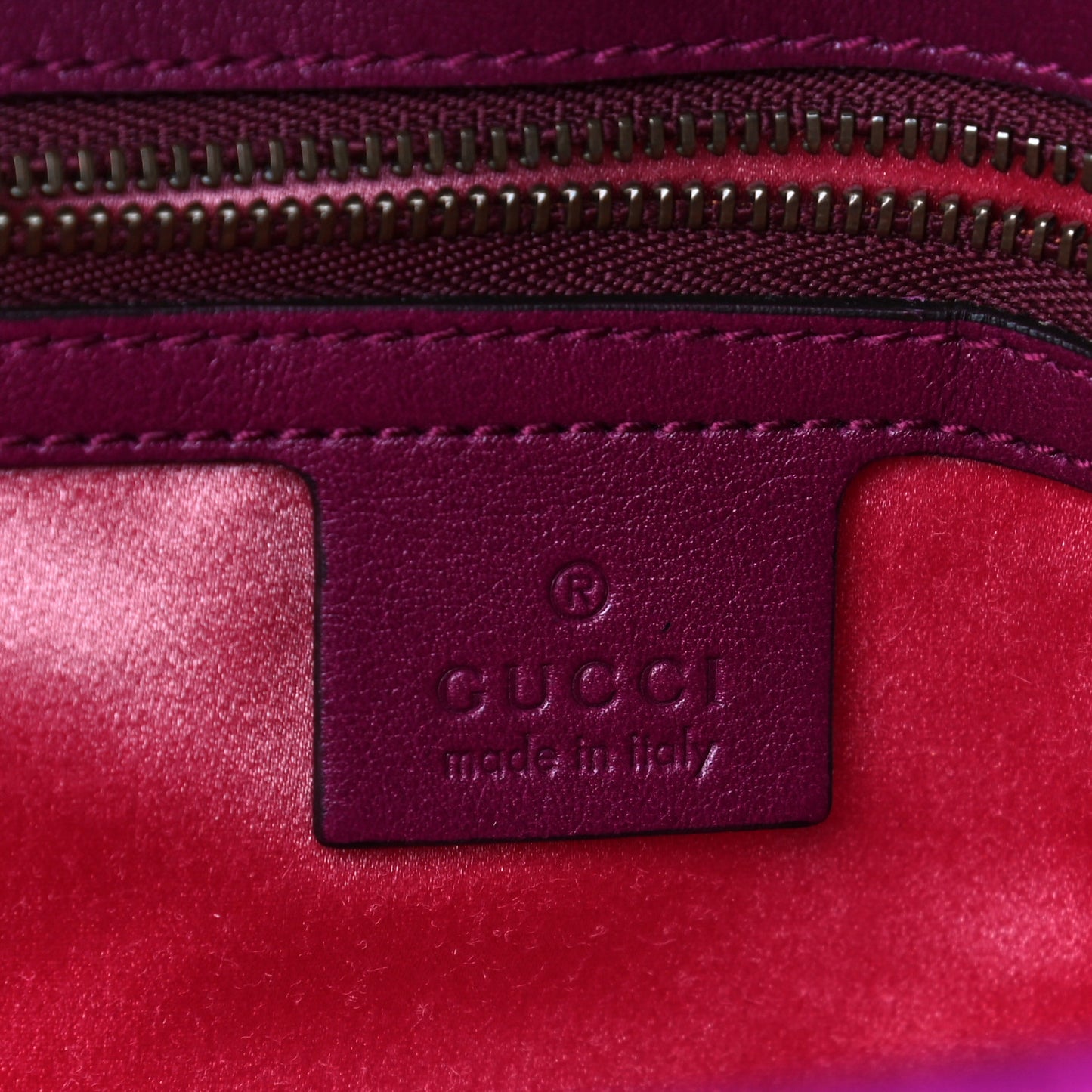 Velvet Matelasse Loved Embroidered Medium GG Marmont Shoulder Bag Fuchsia Violet Cyclamen