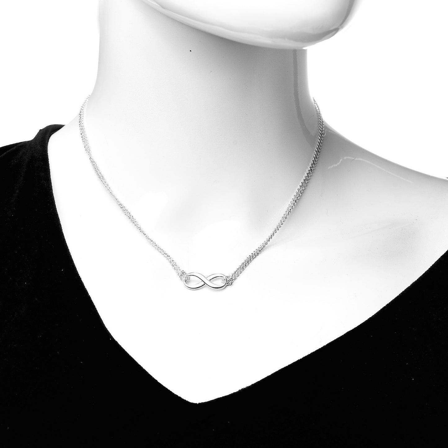 Sterling Silver Infinity Pendant Necklace