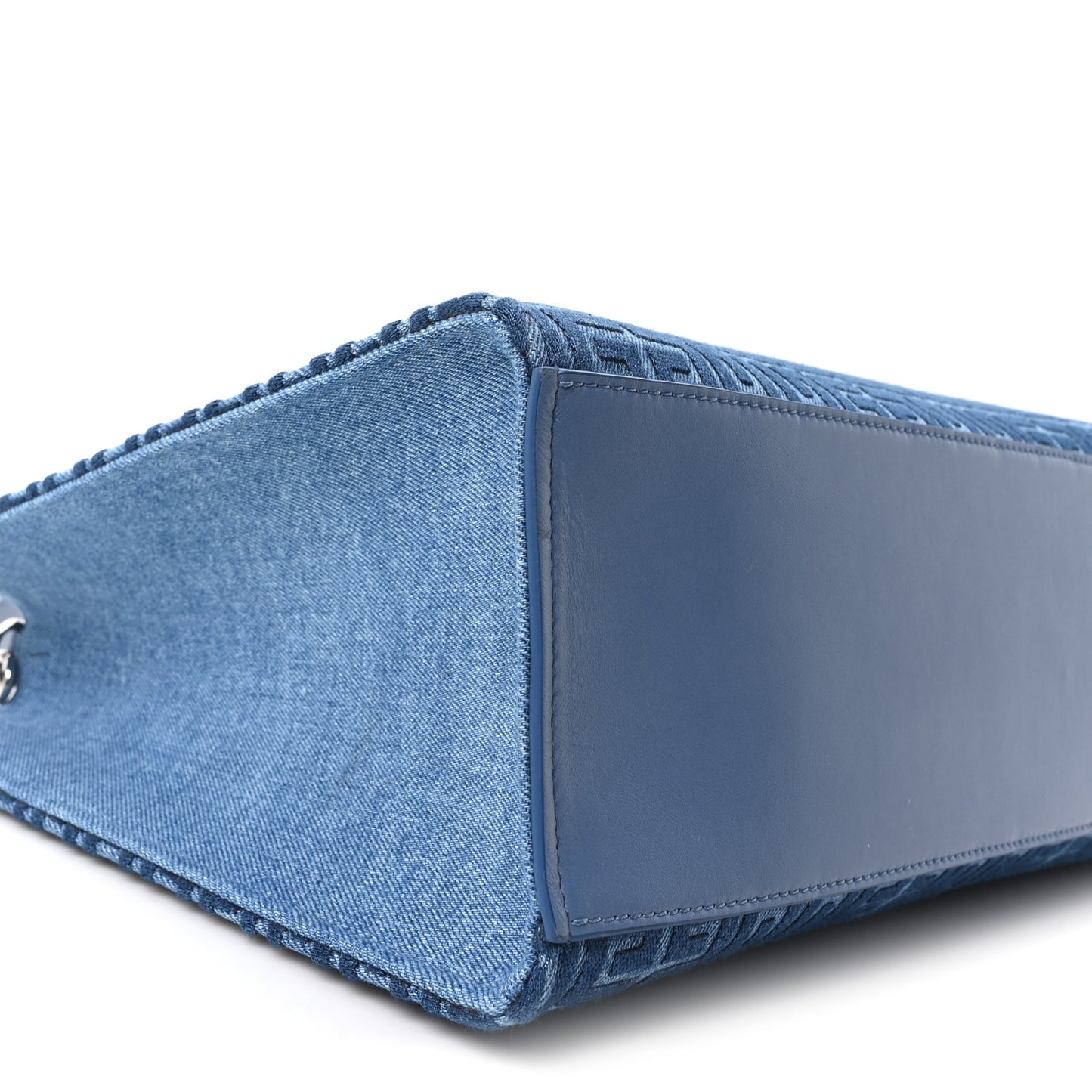 Denim 4G Medium Chain Tote Blue