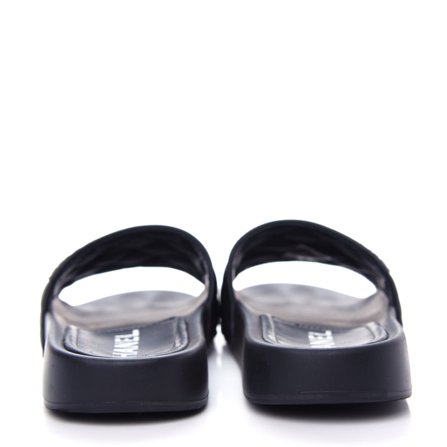 Lambskin Quilted CC Mules Sandals 35 Black