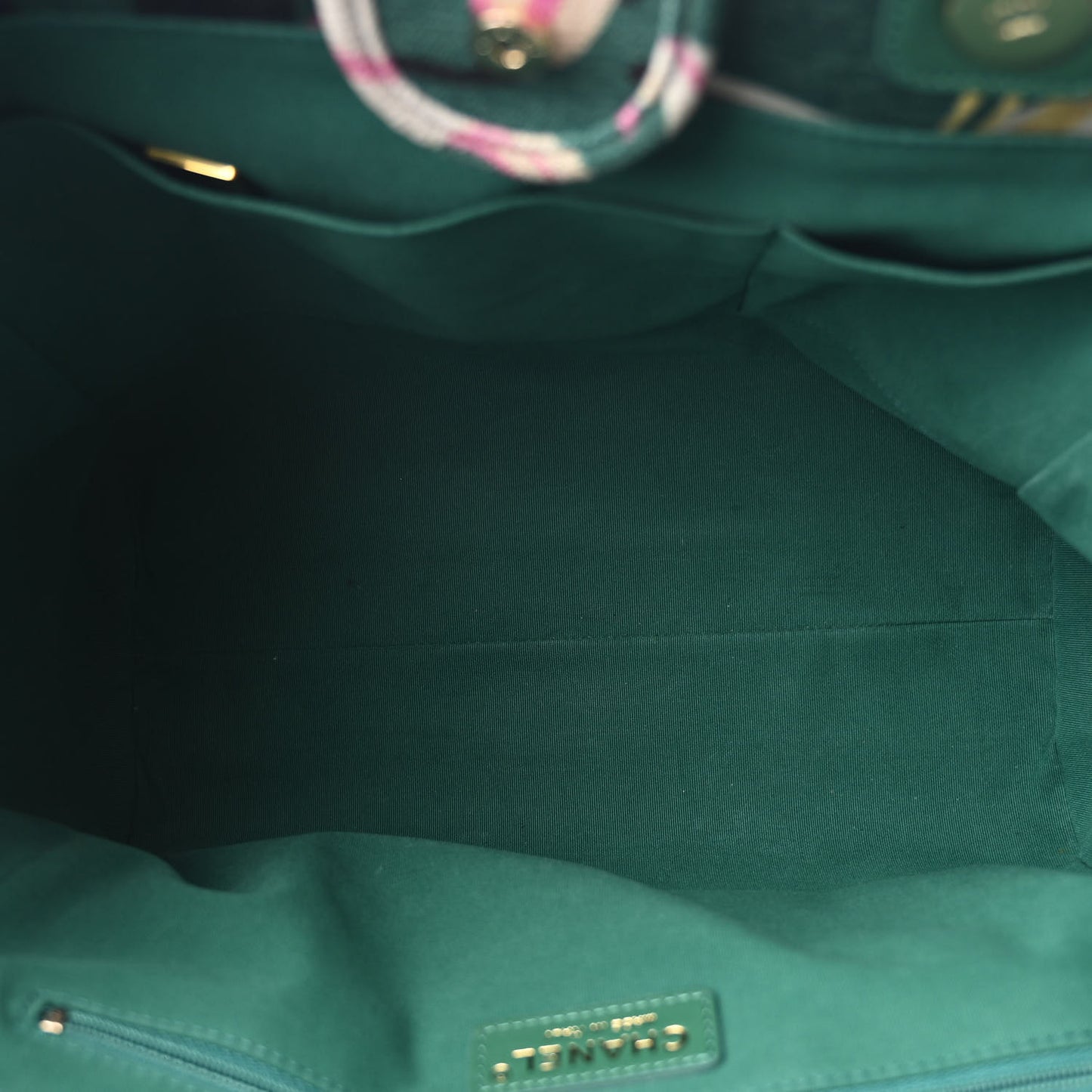 Velvet Calfskin Beaded Small Deauville Tote Pink Green Black