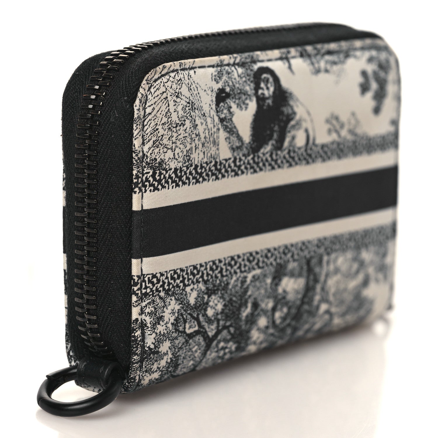 Christian Dior Technical Fabric Embroidered Toile De Jouy DiorTravel Detachable Card Holder Blue 2 of 5