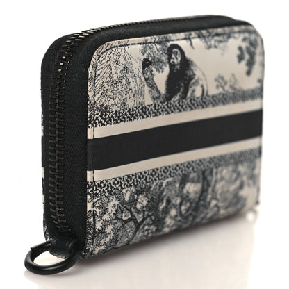 Christian Dior Technical Fabric Embroidered Toile De Jouy DiorTravel Detachable Card Holder Blue 2 of 5