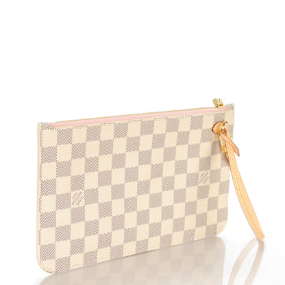Louis Vuitton Damier Azur Neverfull MM GM Pochette Rose Ballerine 3 of 7