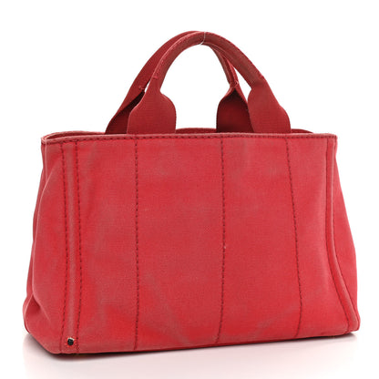 Prada Canapa Small Logo Tote Rosso 2 of 22