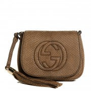 Gucci Python Small Soho Flap Crossbody Beige 1 of 22