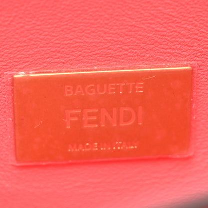 Fendi Nappa Small FF Embossed Midi Chain Baguette Pink Dalia 6 of 10