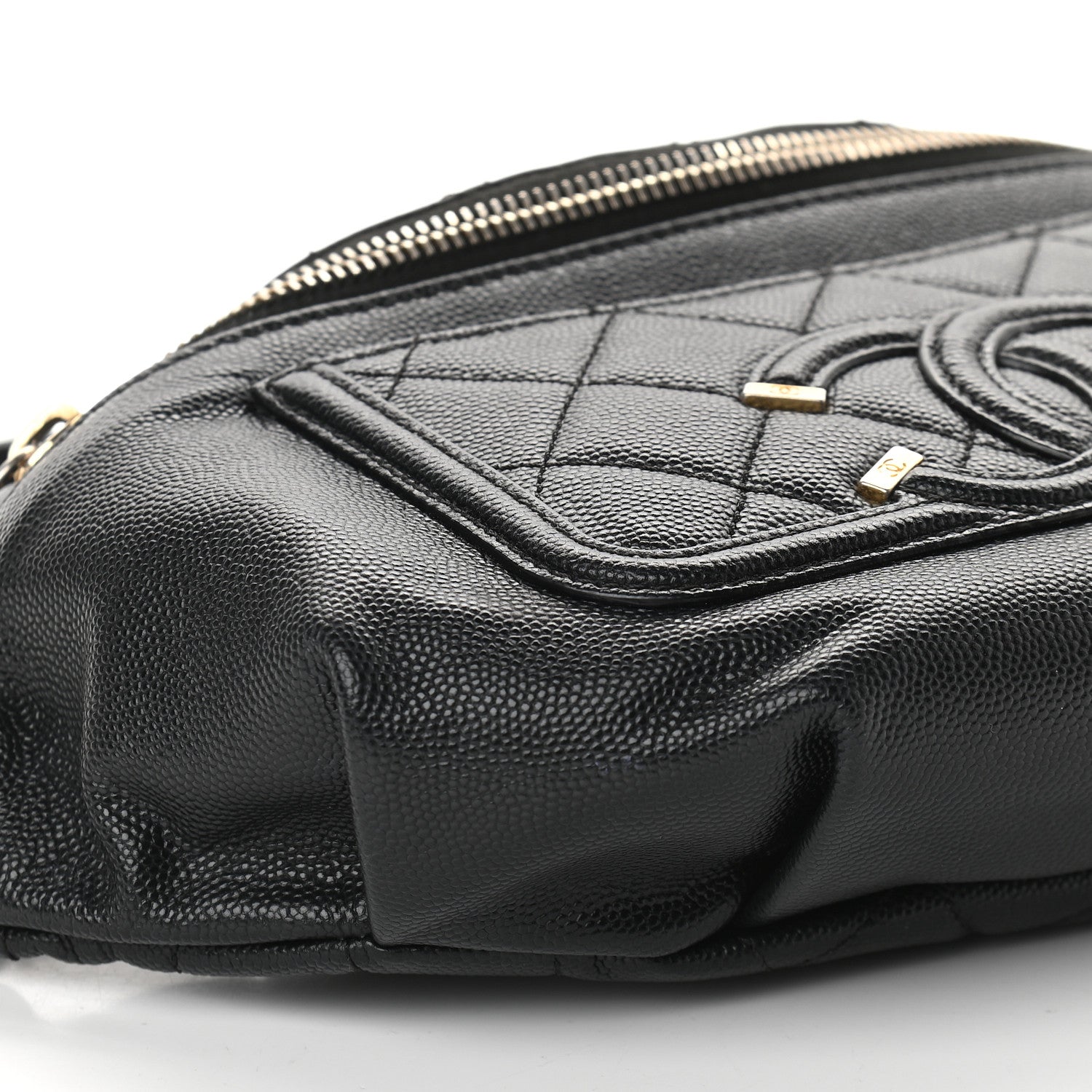 Chanel Caviar Quilted Filigree Waist Bag Black 8 of 9