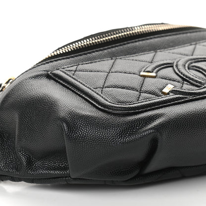 Chanel Caviar Quilted Filigree Waist Bag Black 8 of 9