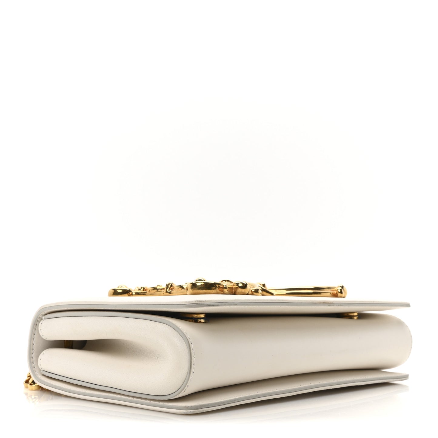 Calfskin DG Girls Phone Shoulder Bag White