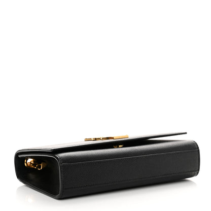 Saint Laurent Grain De Poudre Small Monogram Kate Satchel Black 4 of 14
