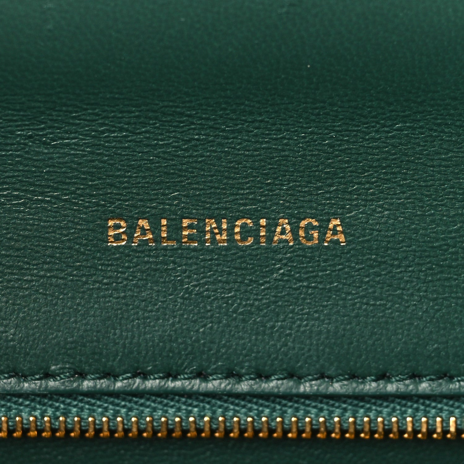 Balenciaga Shiny Calfskin Crocodile Embossed Small Hourglass Top Handle Bag Forest Green 6 of 9