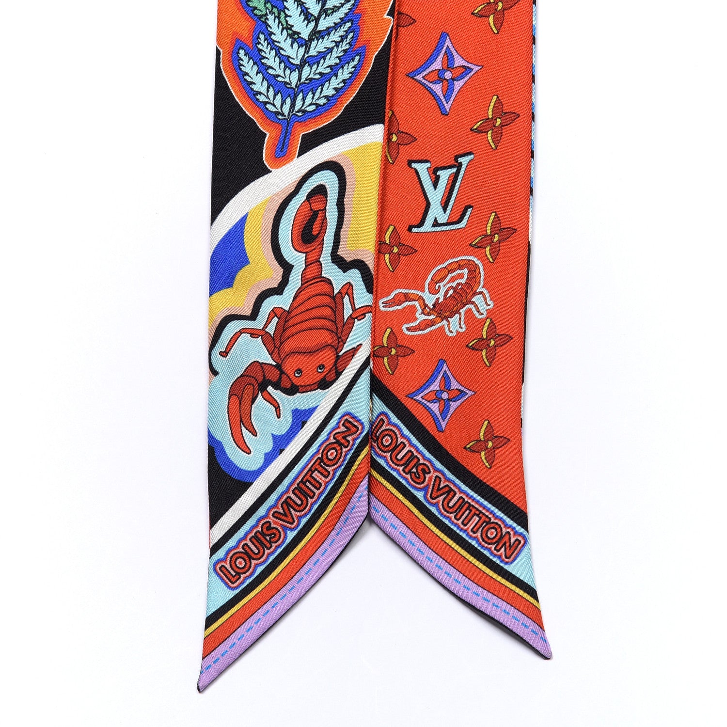 Louis Vuitton Silk Monogram Astro Scorpio Bandeau Red 2 of 3