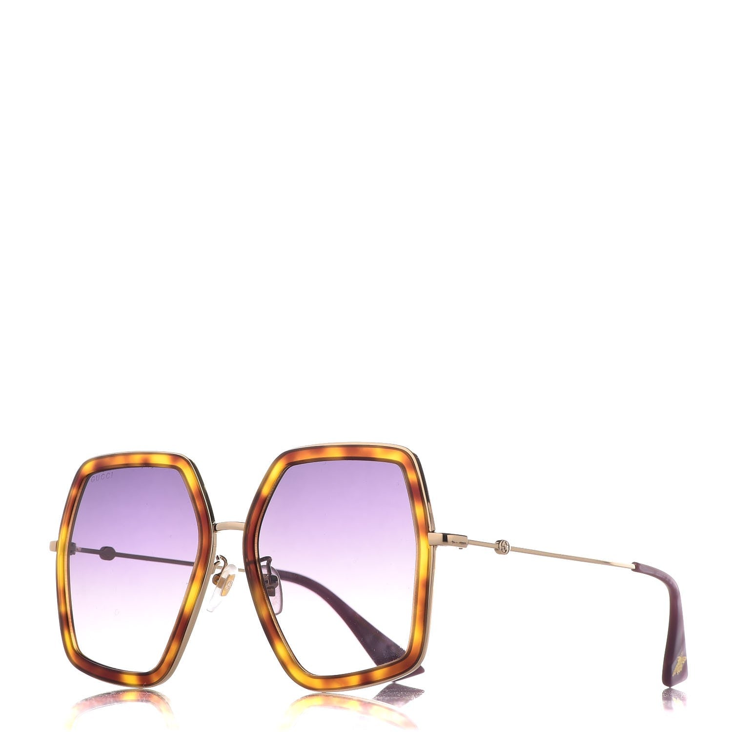 Gucci Square Frame GG0106S Sunglasses Tortoise 1 of 8