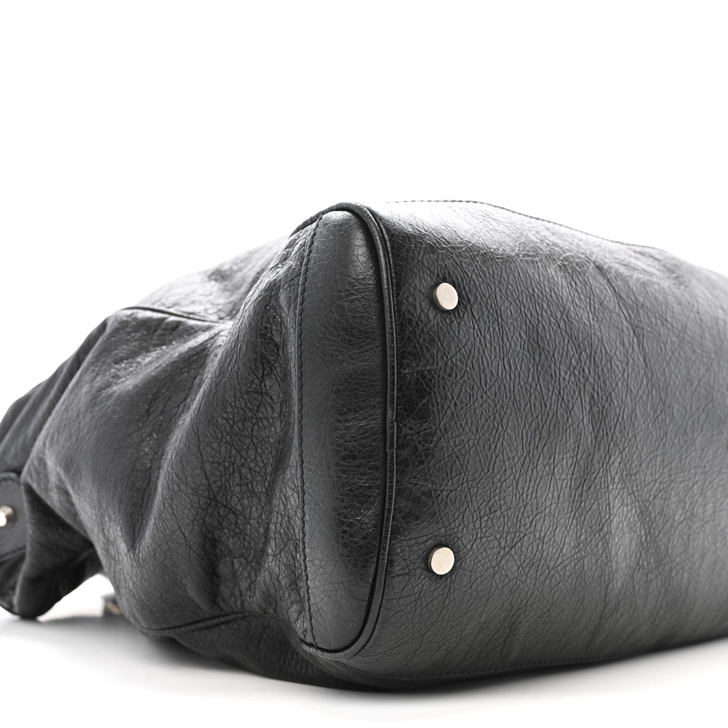 Balenciaga Agneau Classic Silver Hardware Weekender Black 9 of 12