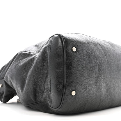 Balenciaga Agneau Classic Silver Hardware Weekender Black 9 of 12