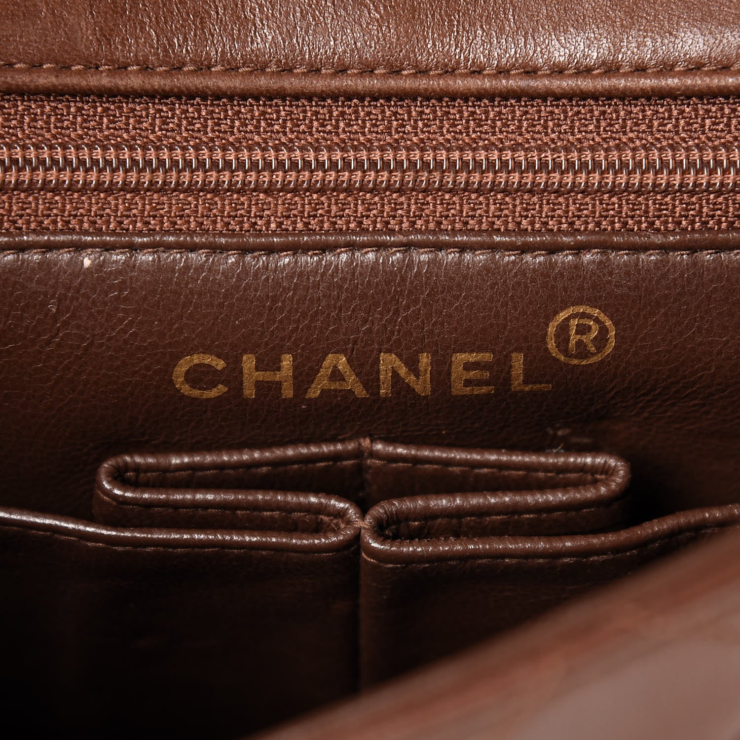Chanel Lambskin Quilted Mini Square Flap Brown 6 of 17