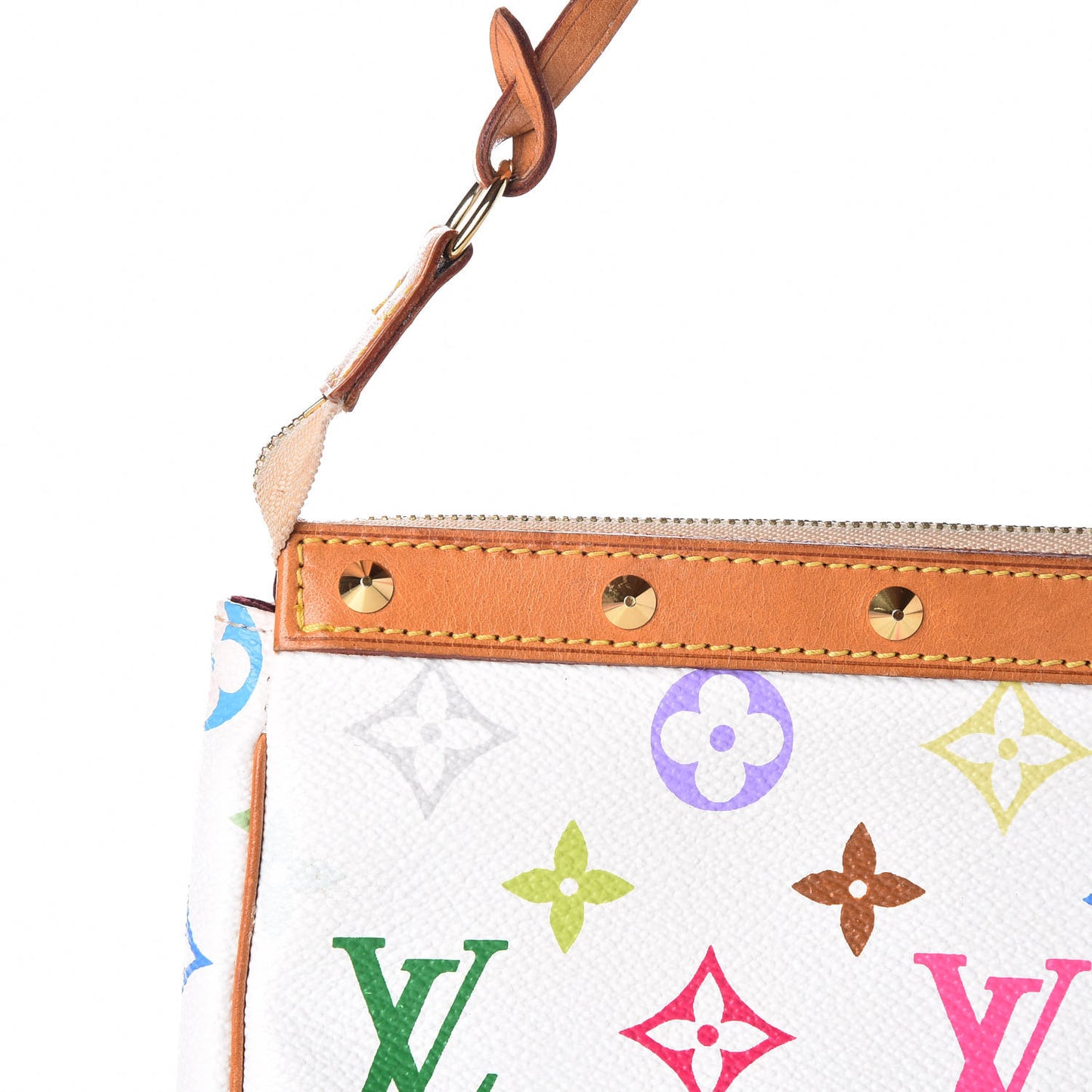 Monogram Multicolor Pochette Accessories White