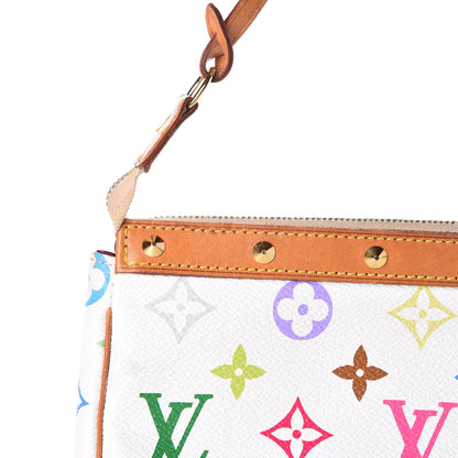 Louis Vuitton Monogram Multicolor Pochette Accessories White 10 of 10