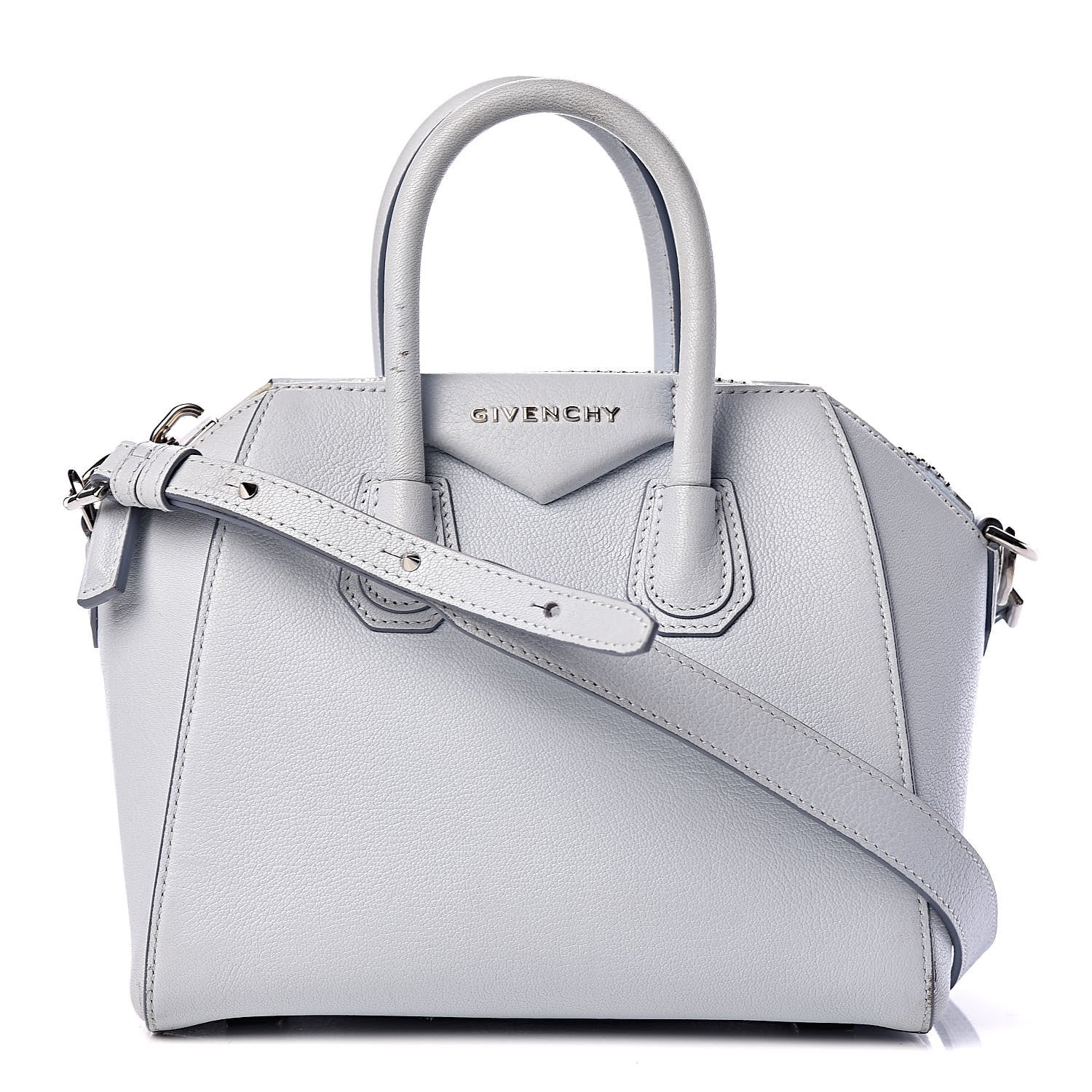 Givenchy Sugar Goatskin Mini Antigona Baby Blue 1 of 16
