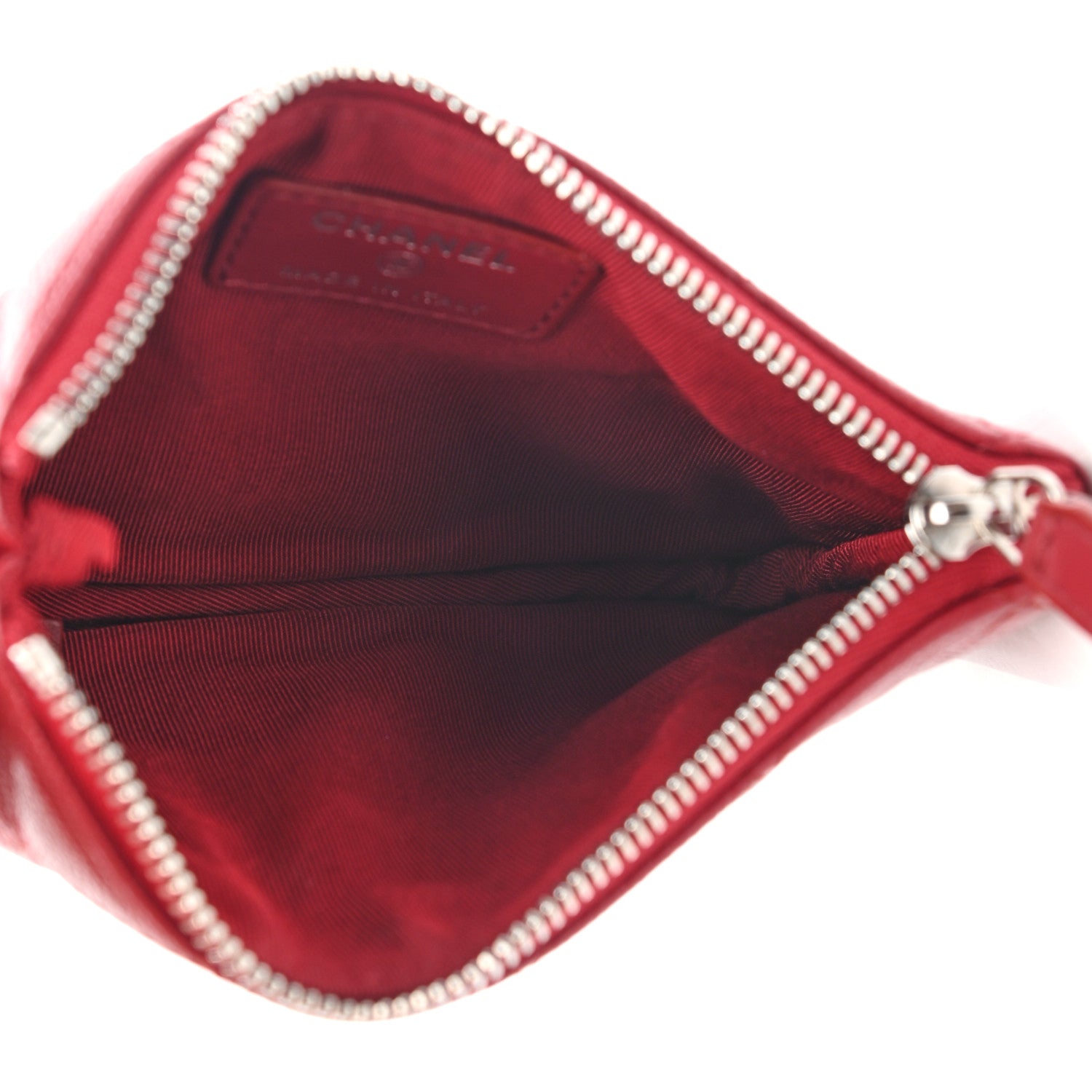 Chanel Caviar Quilted Small Cosmetic Case Red 5 of 8