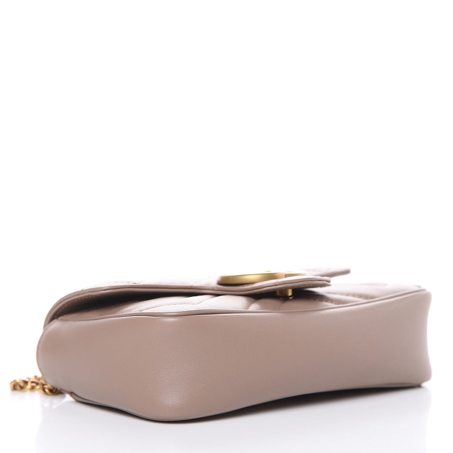 Calfskin Matelasse Super Mini GG Marmont Shoulder Bag Porcelain Rose