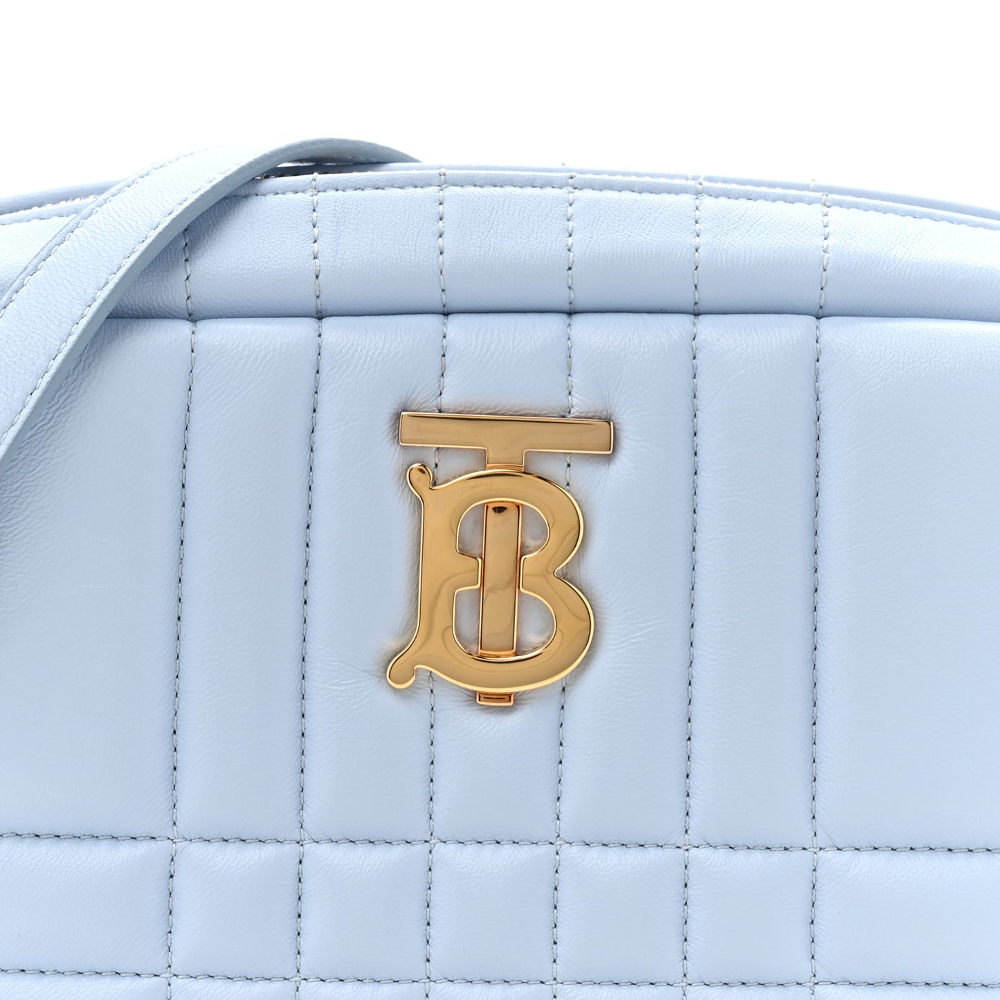 Calfskin Quilted Small Lola Camera Bag Pale Blue