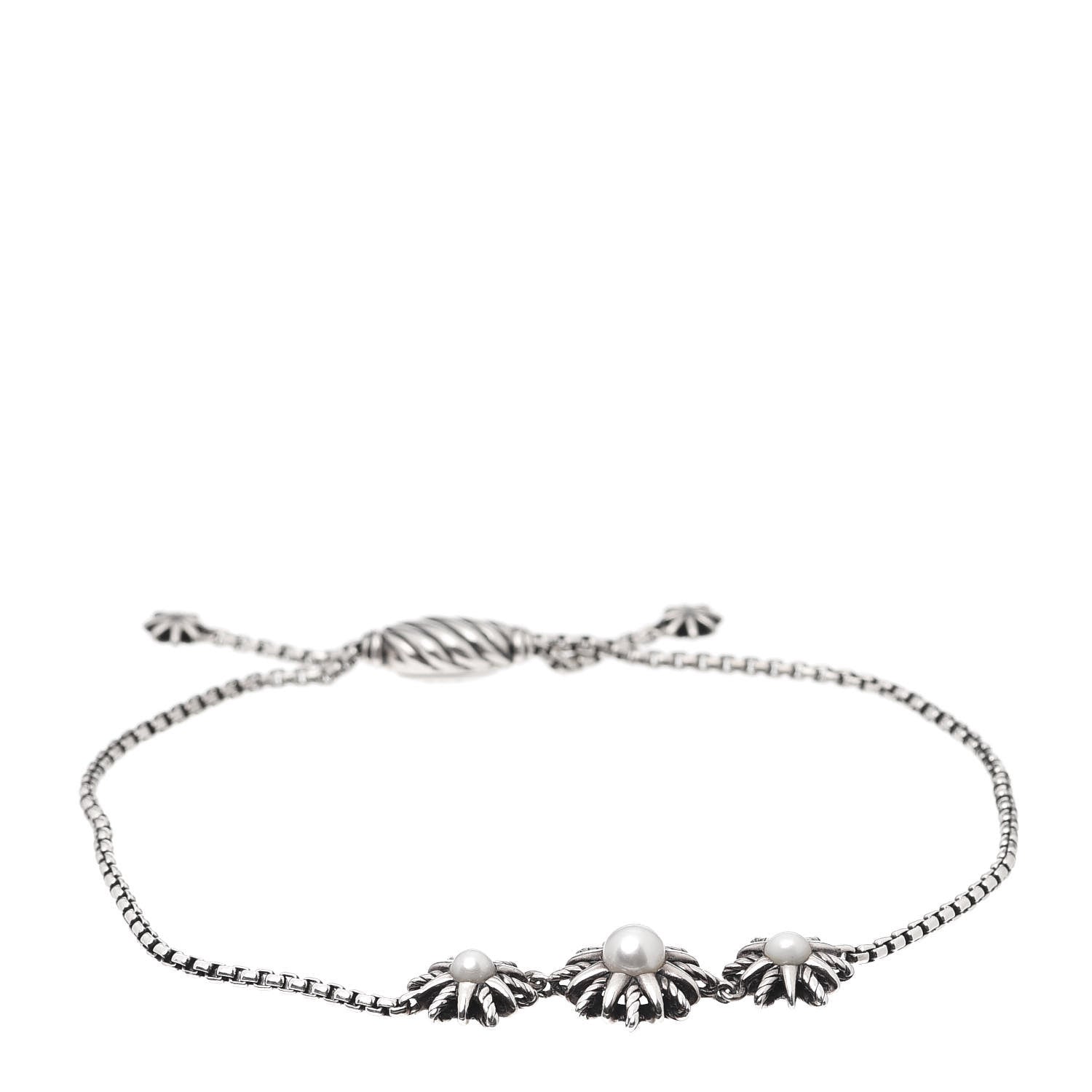David Yurman Sterling Silver Pearl Starburst Bracelet 1 of 5