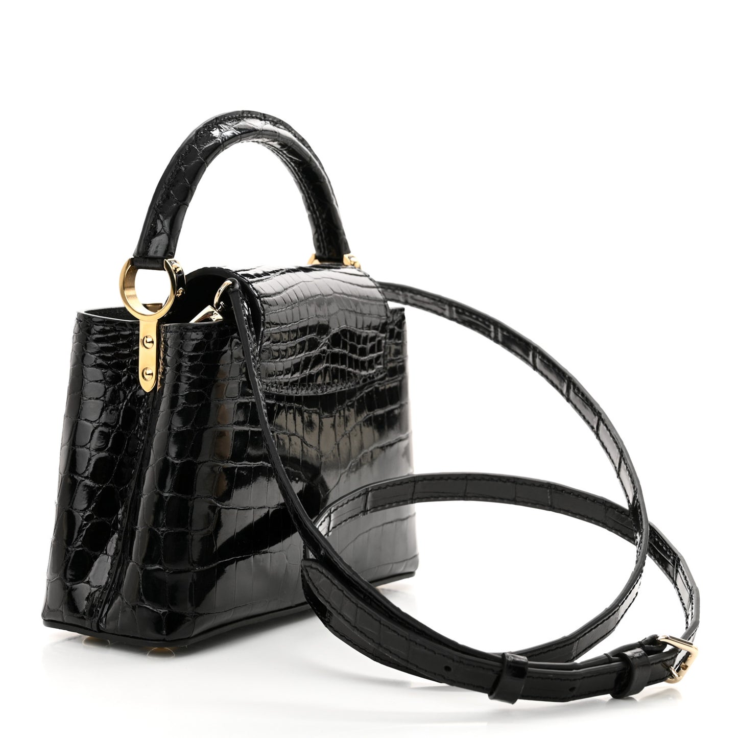 Crocodile Mini Capucines Black