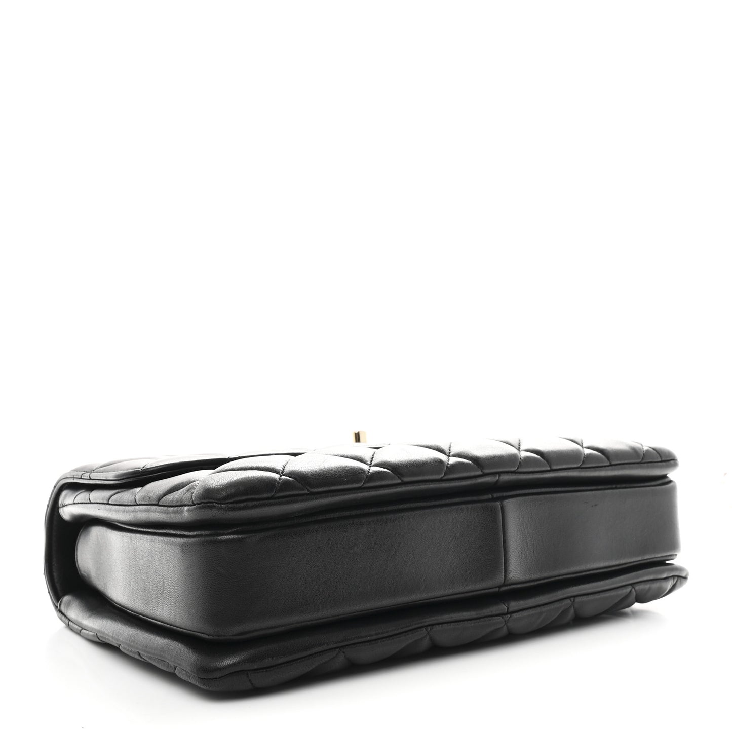 Lambskin Quilted Medium Trendy CC Flap Dual Handle Bag Black