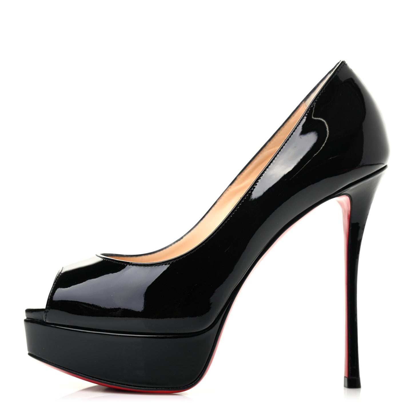 Patent Fetish Peep 130 Pumps 35 Black