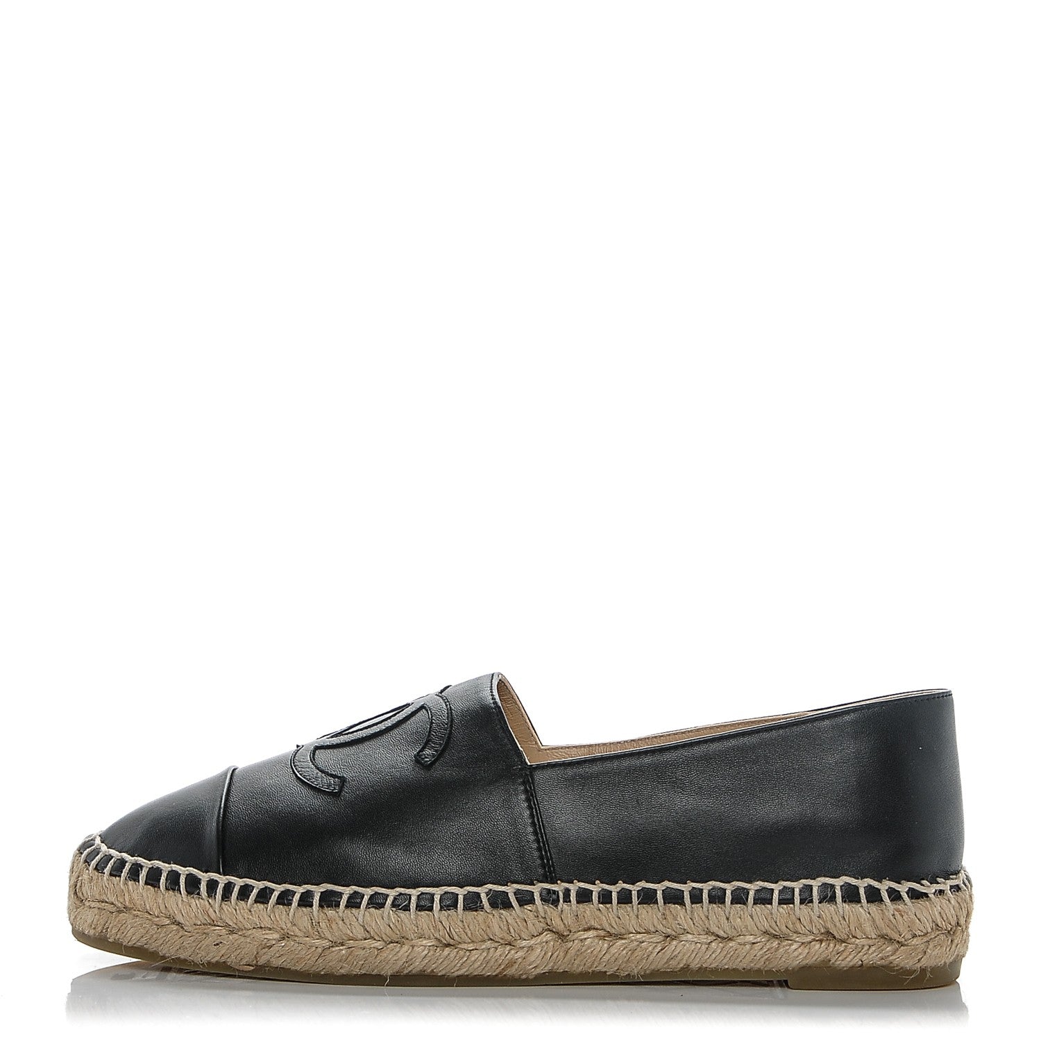 Chanel Lambskin CC Espadrilles 39 Black 1 of 7