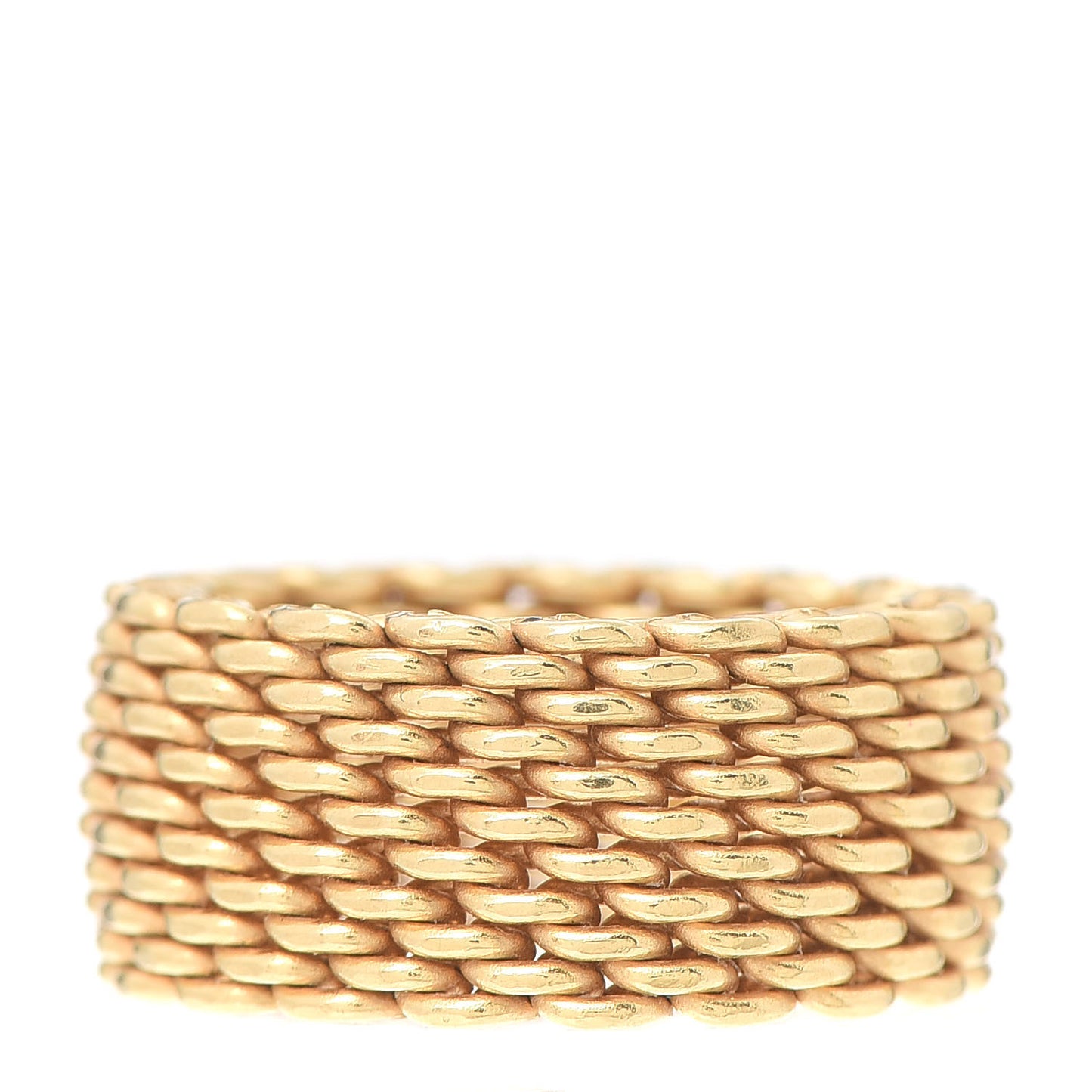 18K Yellow Gold Wide Somerset Mesh Ring 50 5.25