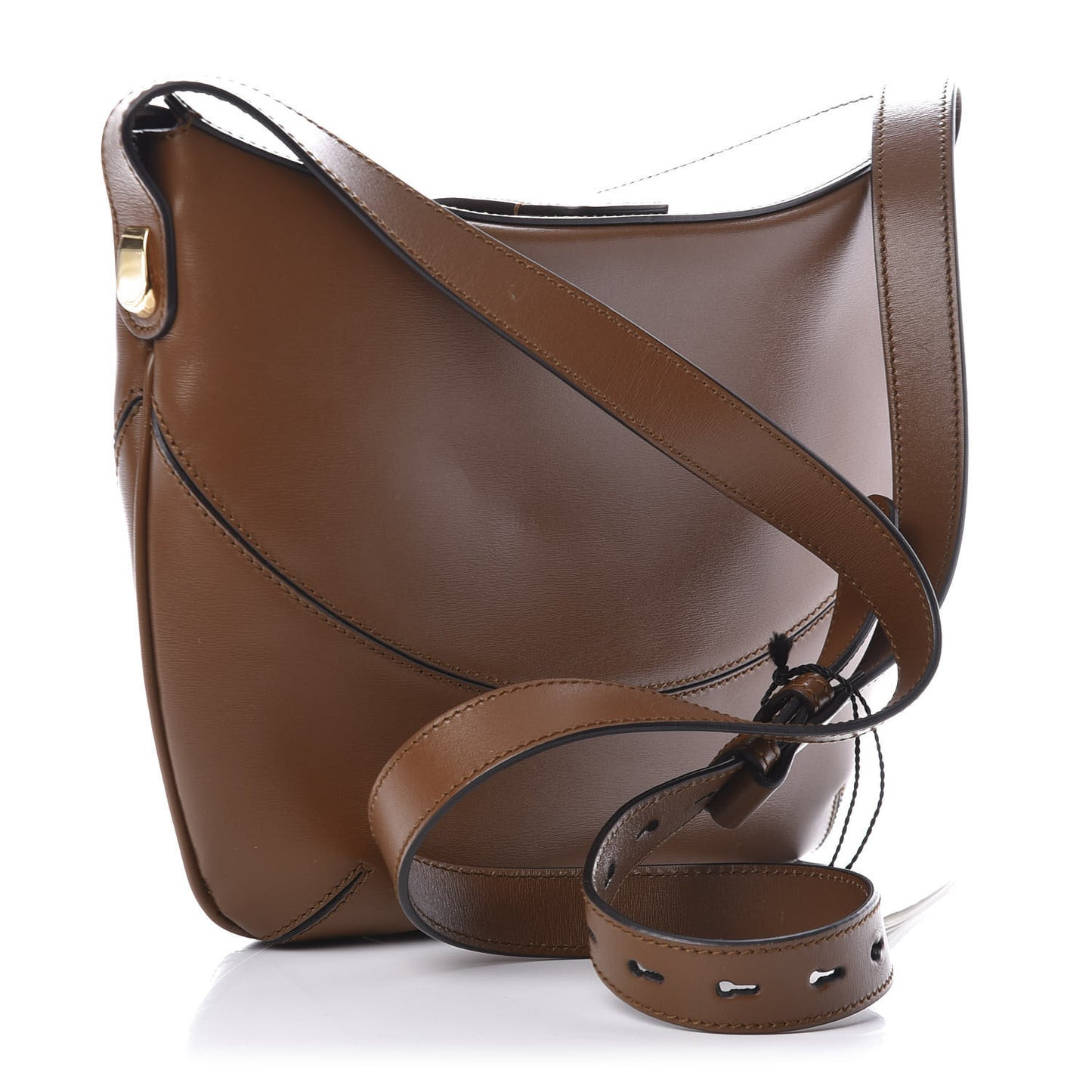Boarded Plutone Calfskin Medium Arli Shoulder Bag Nocciola