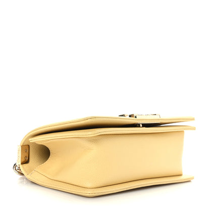 Chanel Caviar Quilted Small Boy Flap Yellow 4 of 9