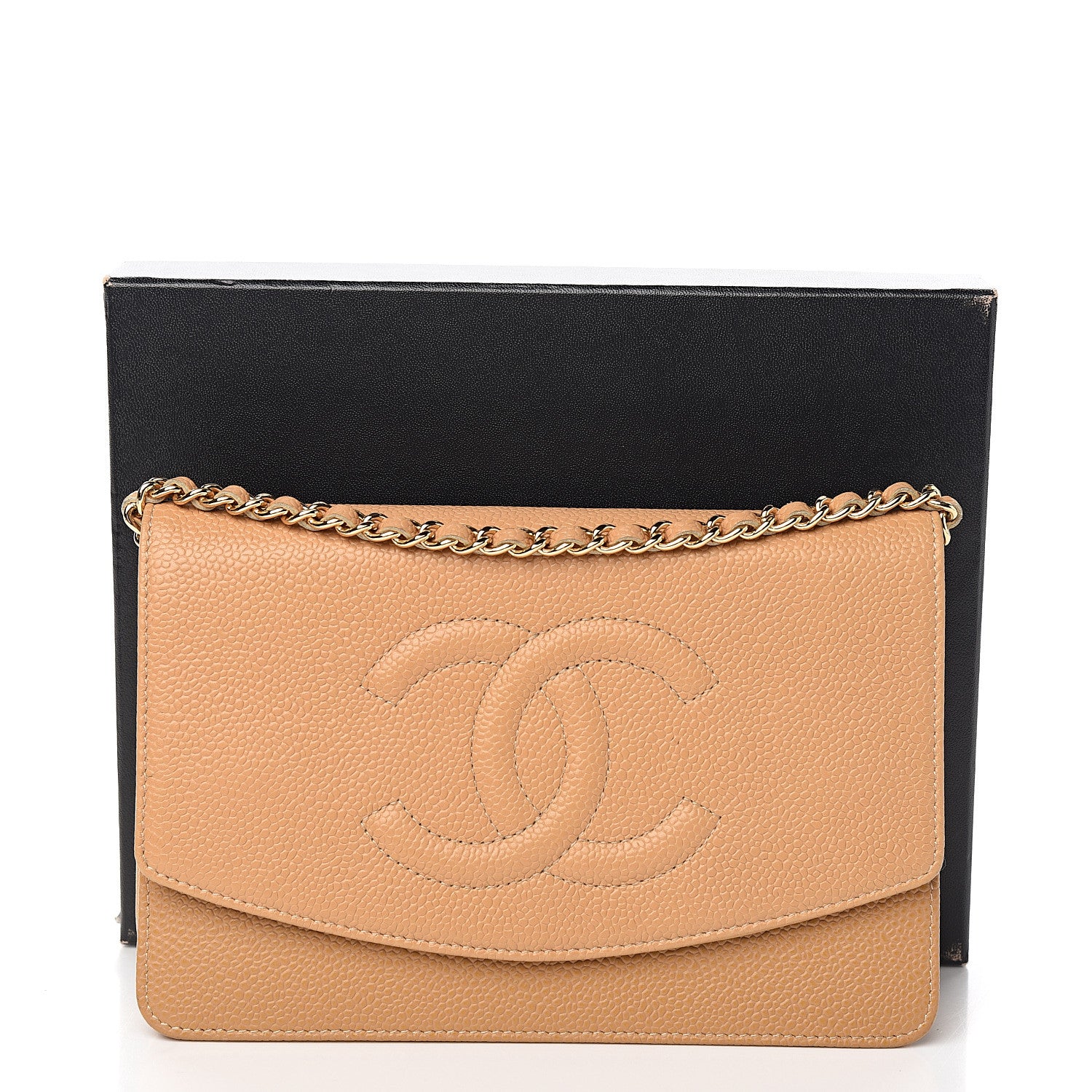 Chanel Caviar Timeless CC Wallet on Chain WOC Beige 12 of 12