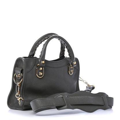 Balenciaga Chevre Gold Metallic Edge Hardware Mini City Gris Acier 2 of 6