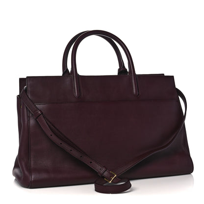 Saint Laurent Calfskin Medium Rive Gauche Cabas Bordeaux 3 of 14