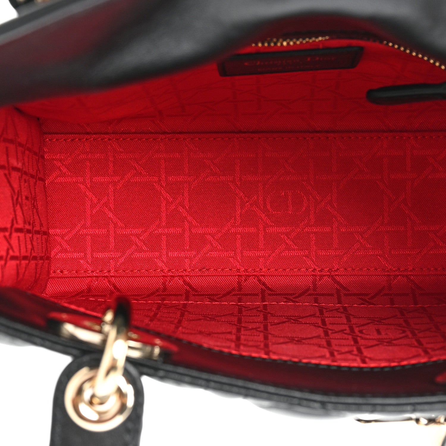 Christian Dior Lambskin Cannage Small Lucky Badges My Lady Dior Black 5 of 13