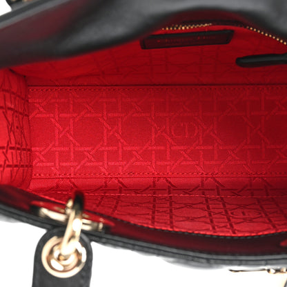Christian Dior Lambskin Cannage Small Lucky Badges My Lady Dior Black 5 of 13